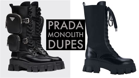 prada monolith shoes womens|prada monolith boots dupe.